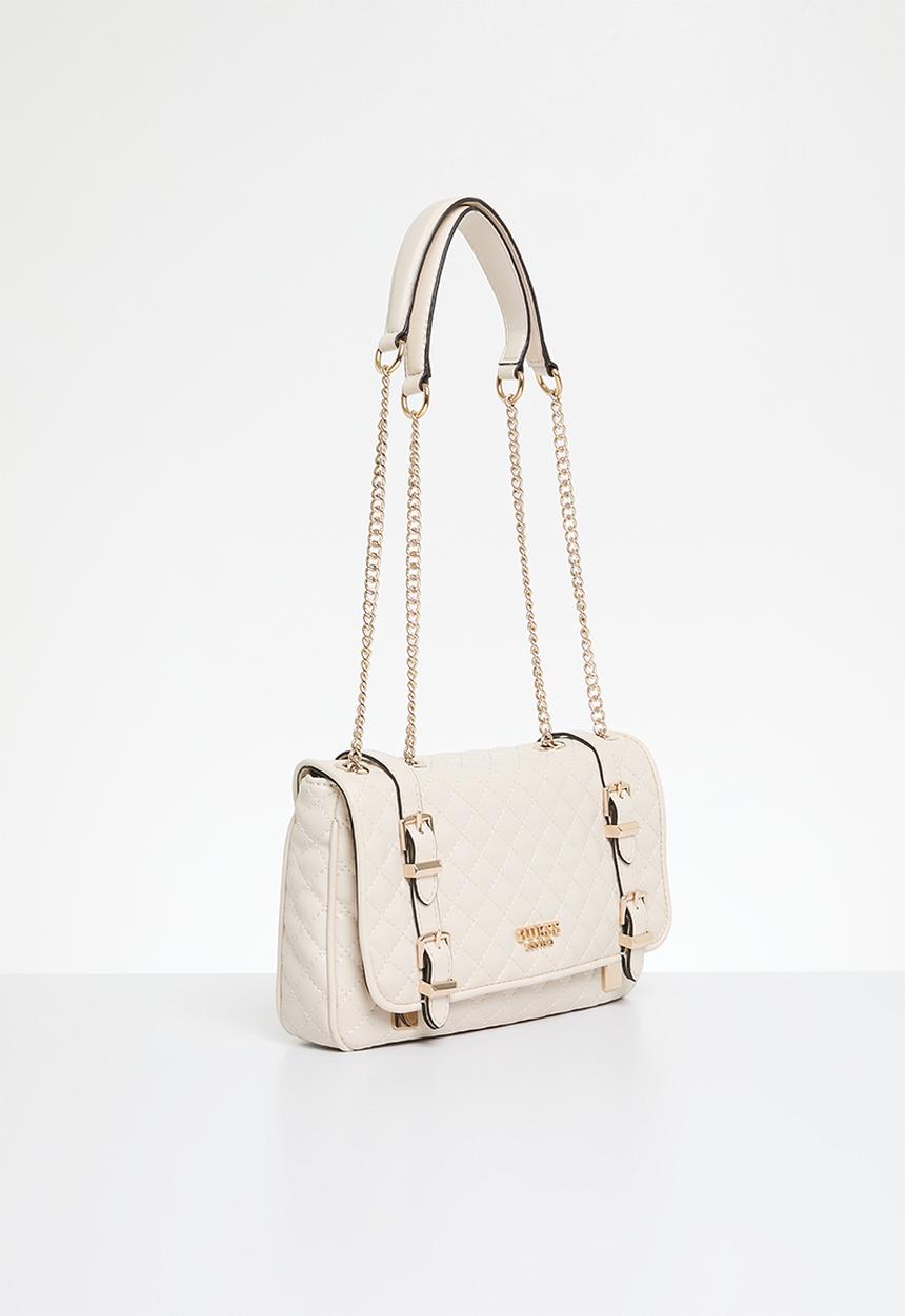 GUESS - Adam convertible crossbody flap bag - beige 