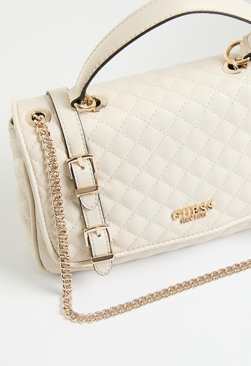 GUESS - Adam convertible crossbody flap bag - beige 