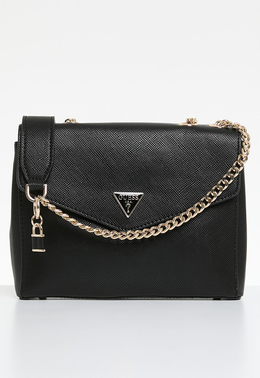 GUESS - Eco ivy convertible crossbody flap bag - black