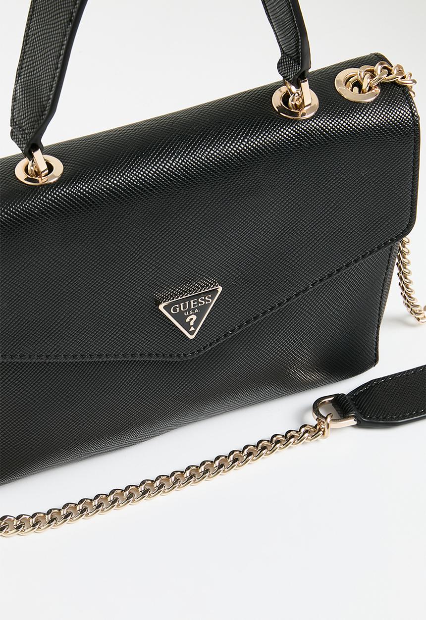 GUESS - Eco ivy convertible crossbody flap bag - black