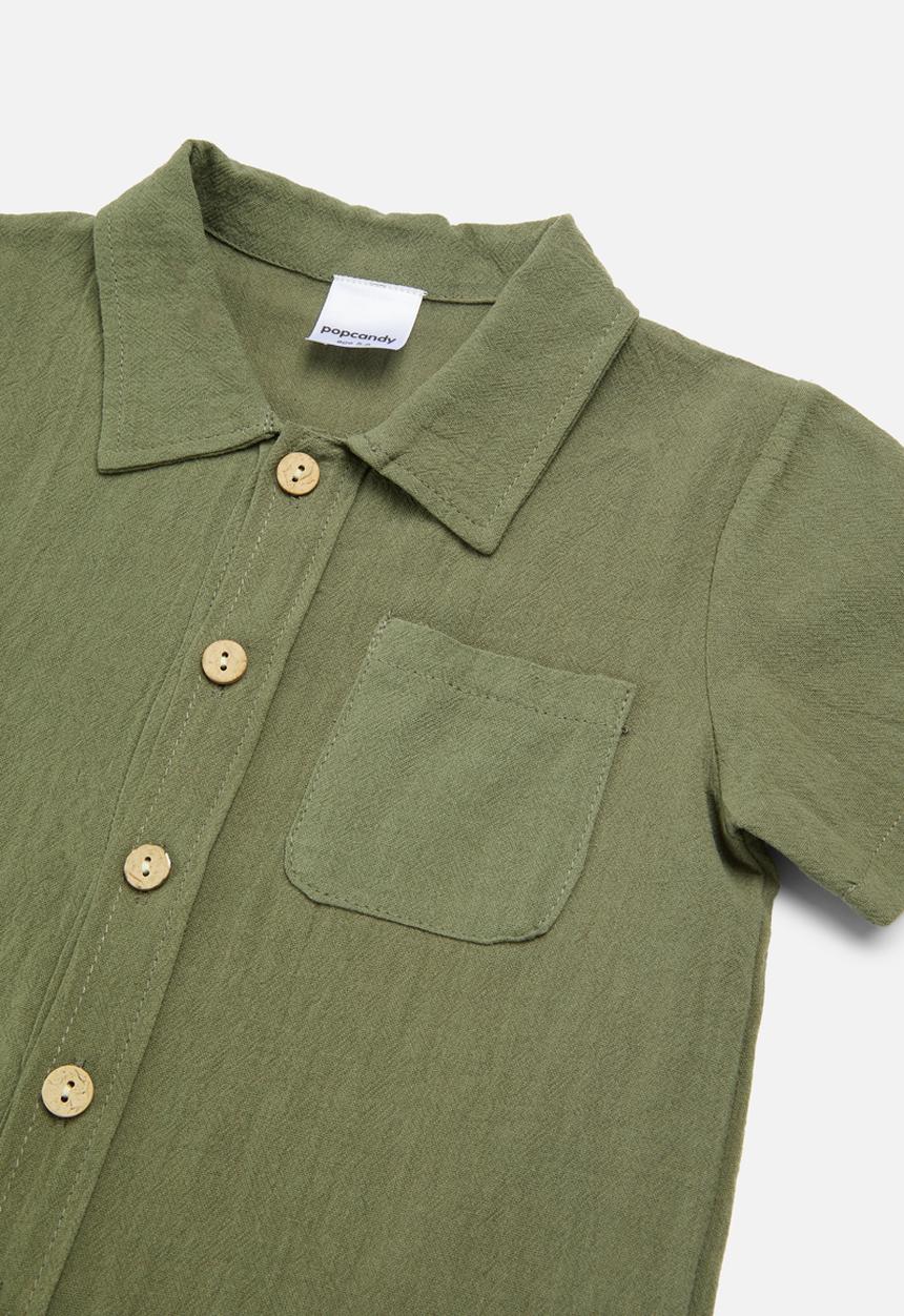 Pop Candy - Shirt & short set - olive green