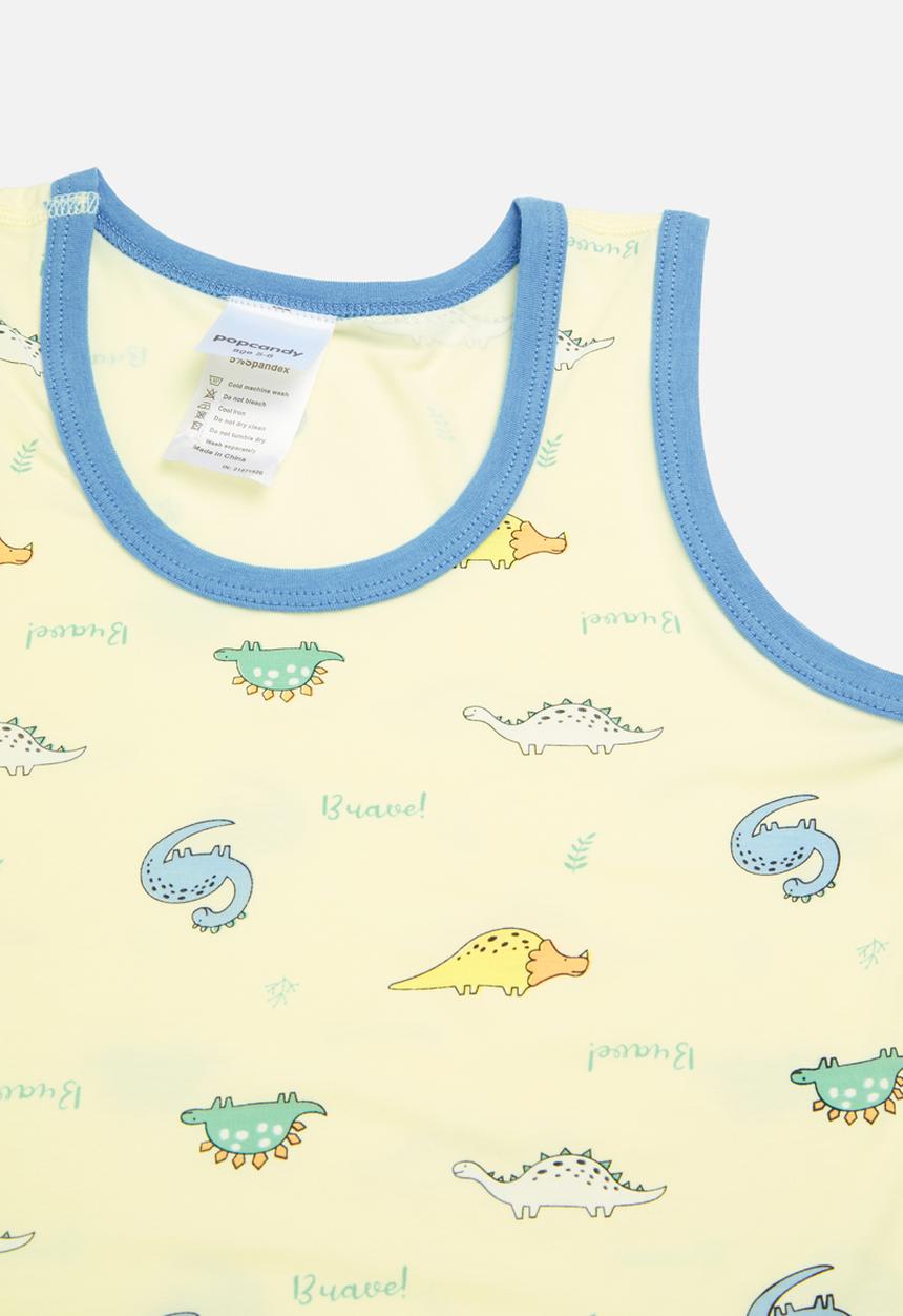 Pop Candy - Printed pj set - ecru & light blue
