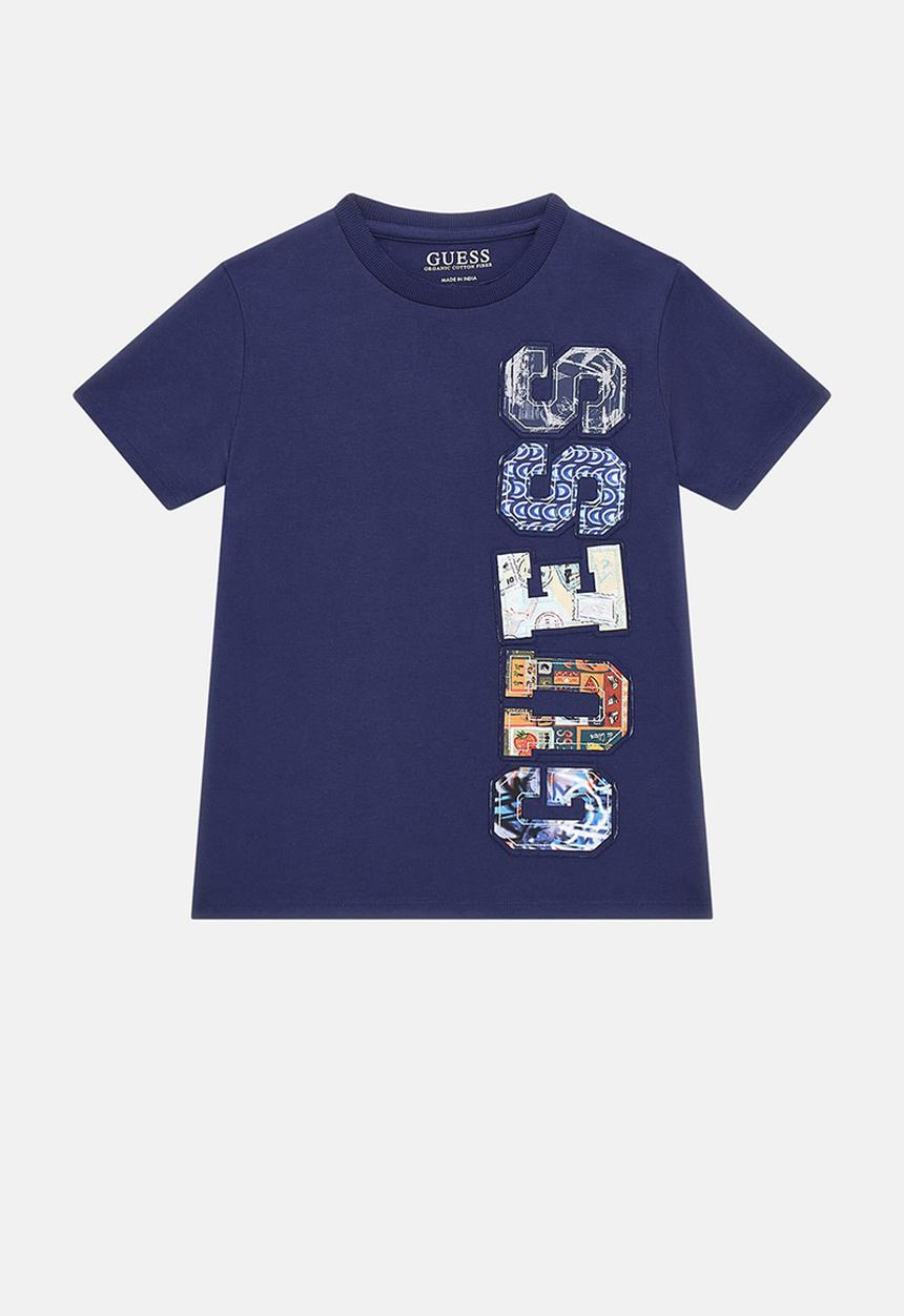 GUESS - Short sleeve T-shirt - cave blue