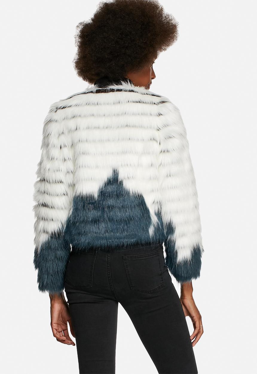 Glamorous - Two Tone Faux Fur Short Jacket