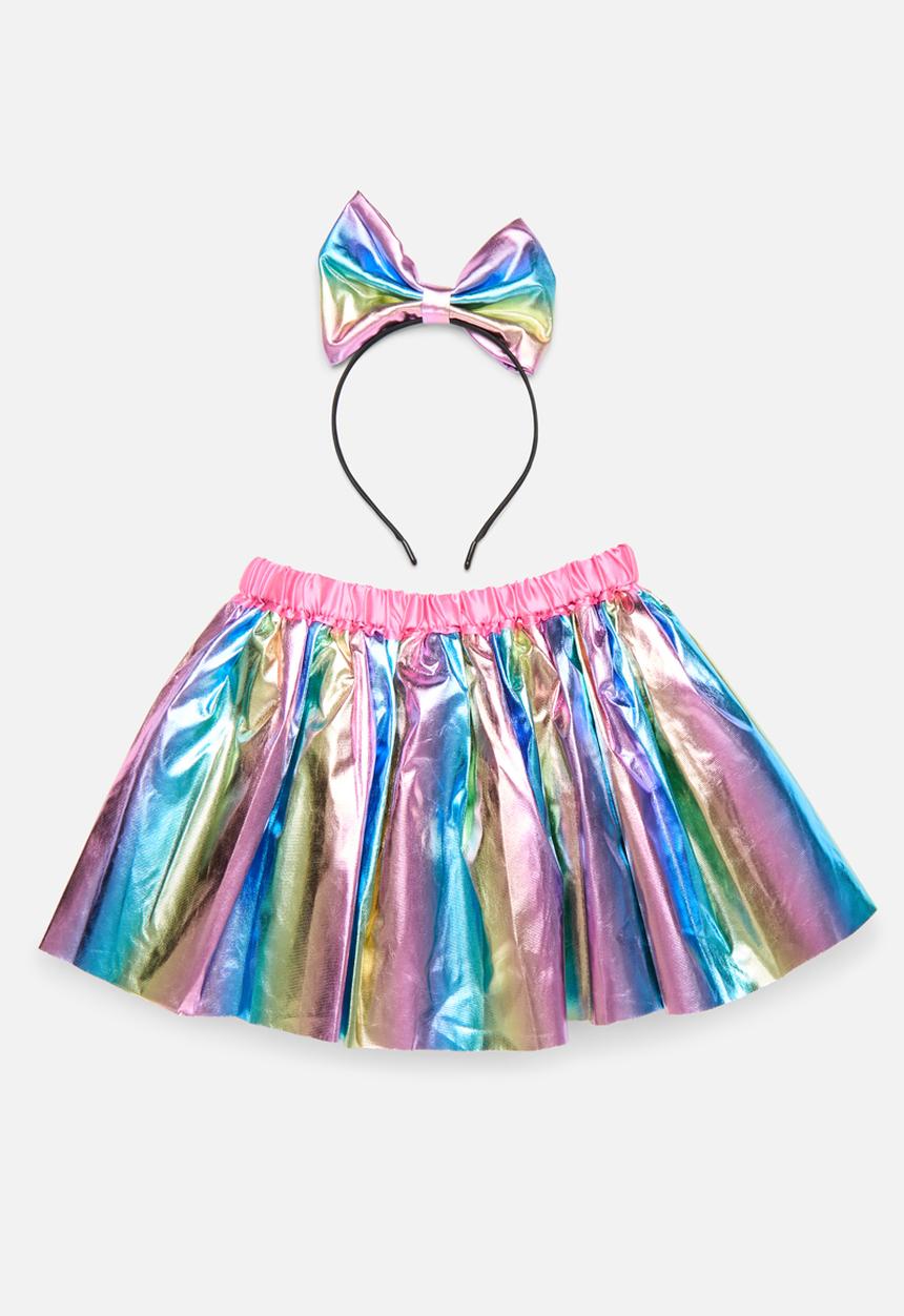 Pop Candy - Metallic skirt & headband set-purple