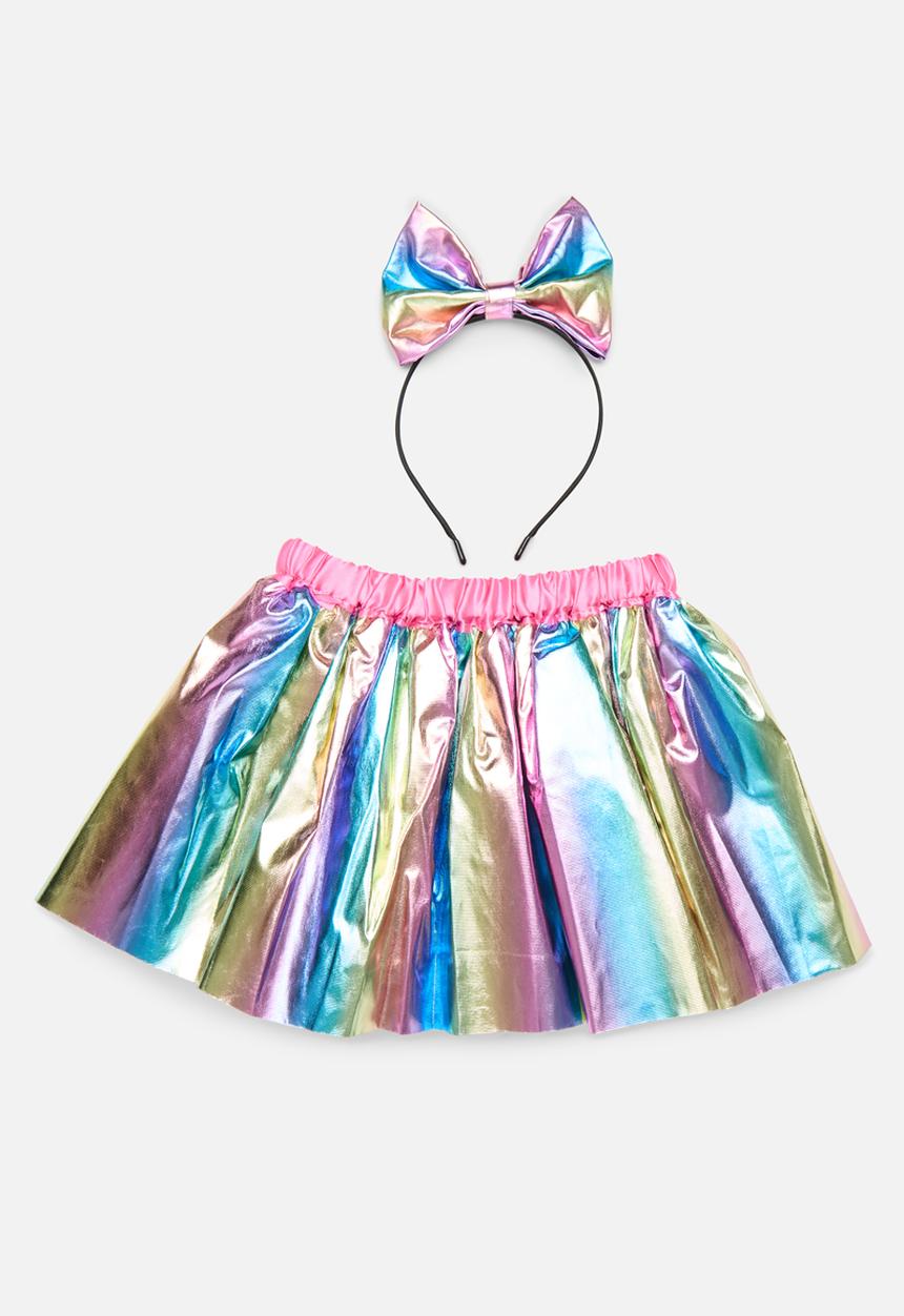 Pop Candy - Metallic skirt & headband set-purple