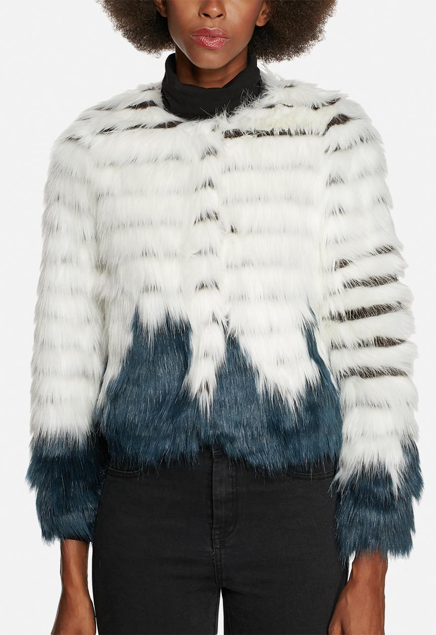 Glamorous - Two Tone Faux Fur Short Jacket