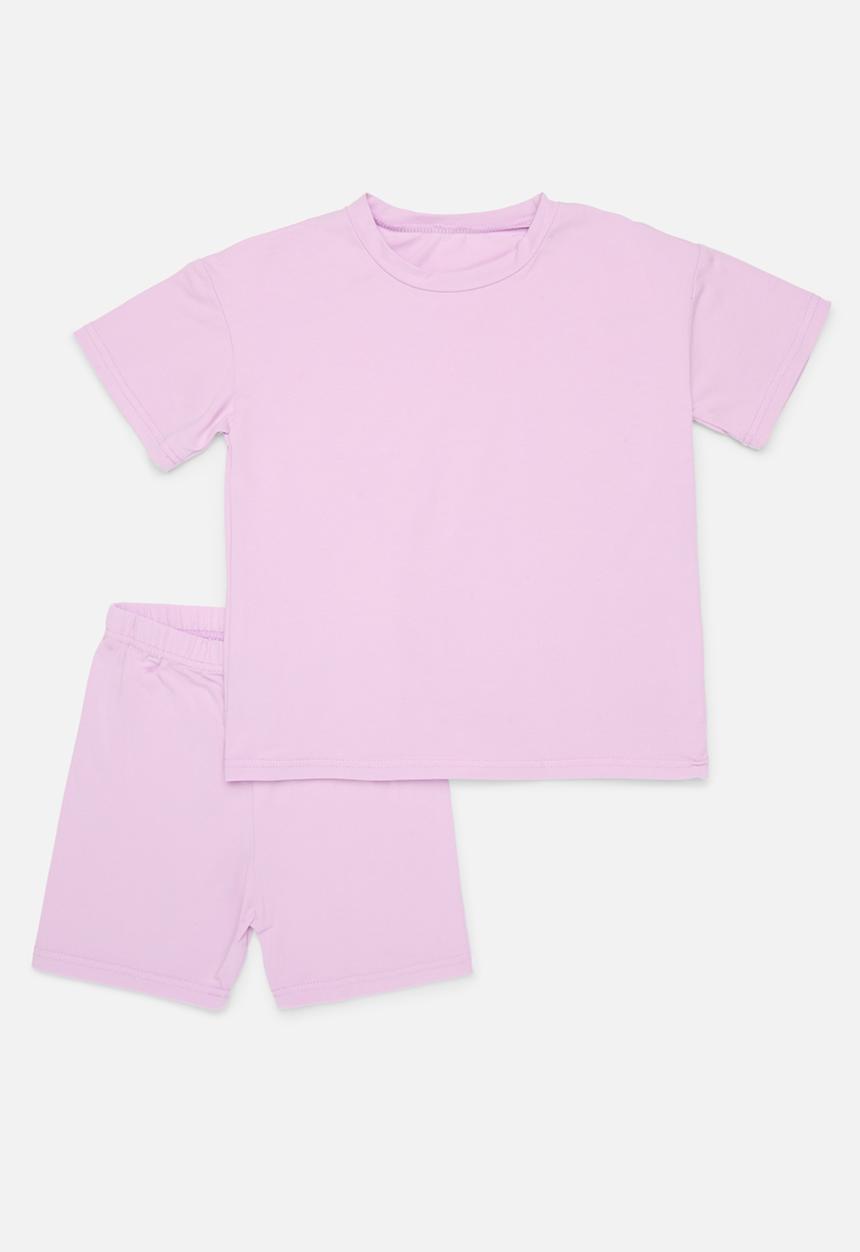 Pop Candy - Tee & cycling short set - purple