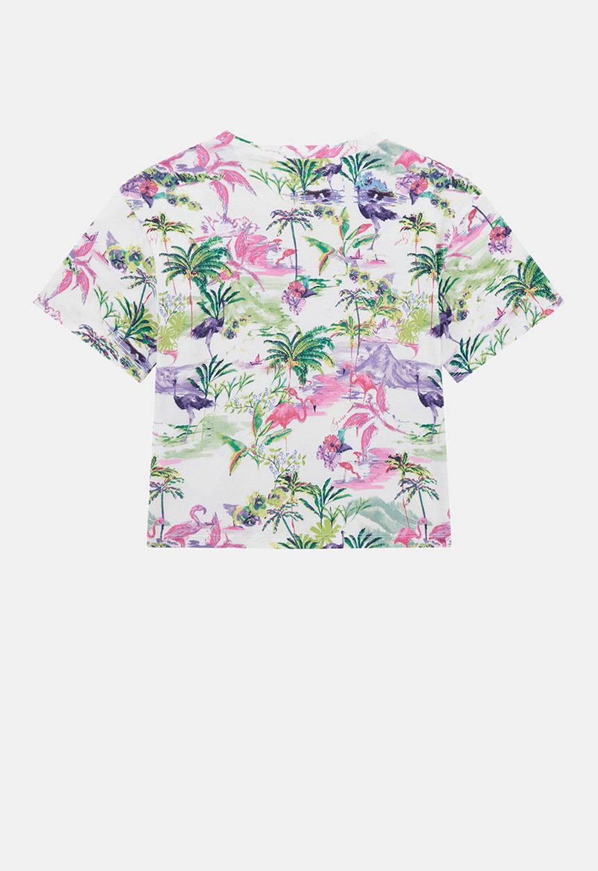 GUESS - Short sleeve t-shirt - flamingo love combo
