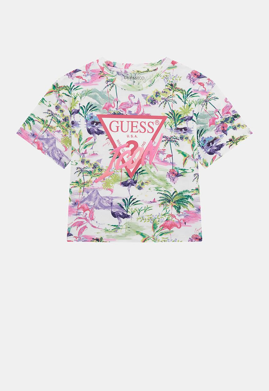 GUESS - Short sleeve t-shirt - flamingo love combo