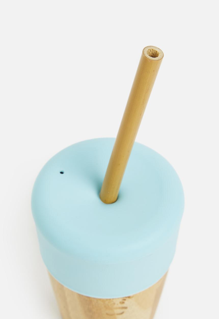 Nicolson Russell - Bamboobino Cup with straw - blue