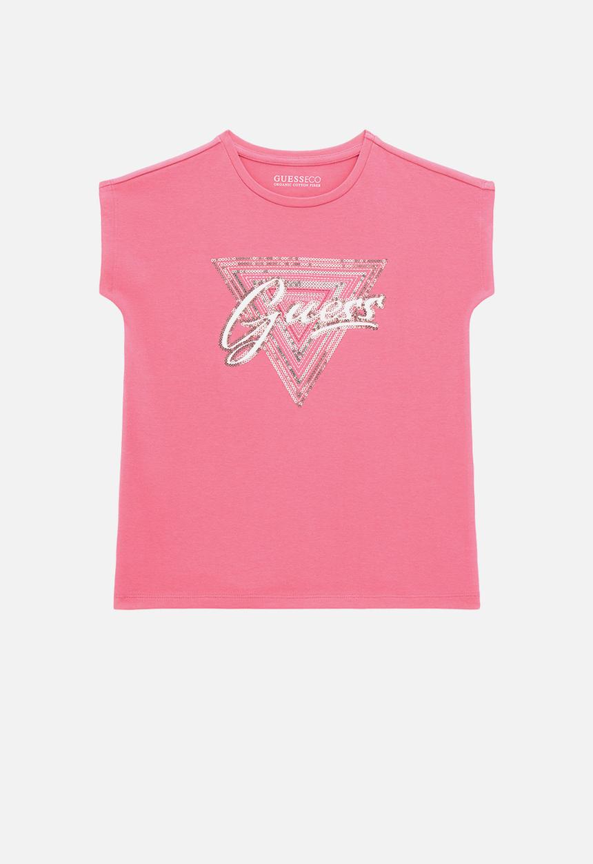 GUESS - Short sleeve tee- scared pink