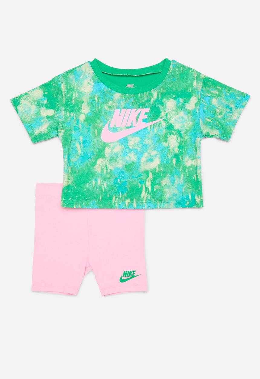 Nike - Nkg boxy tee & bike short - pink rise