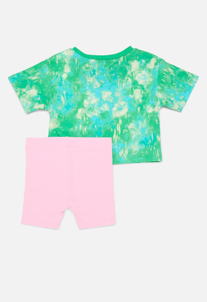Nike - Nkg boxy tee & bike short - pink rise