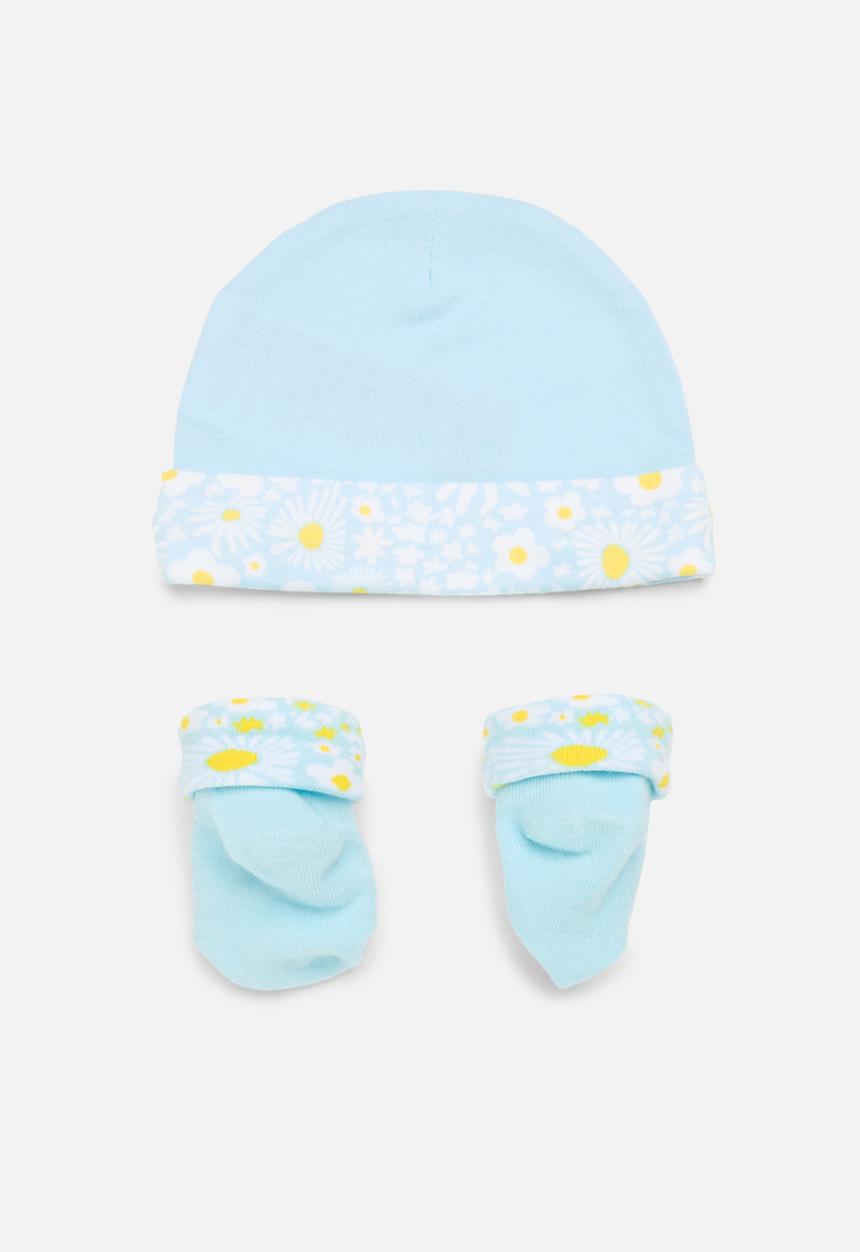 Converse - Chn seasonal hat & bootie 2pc - true sky