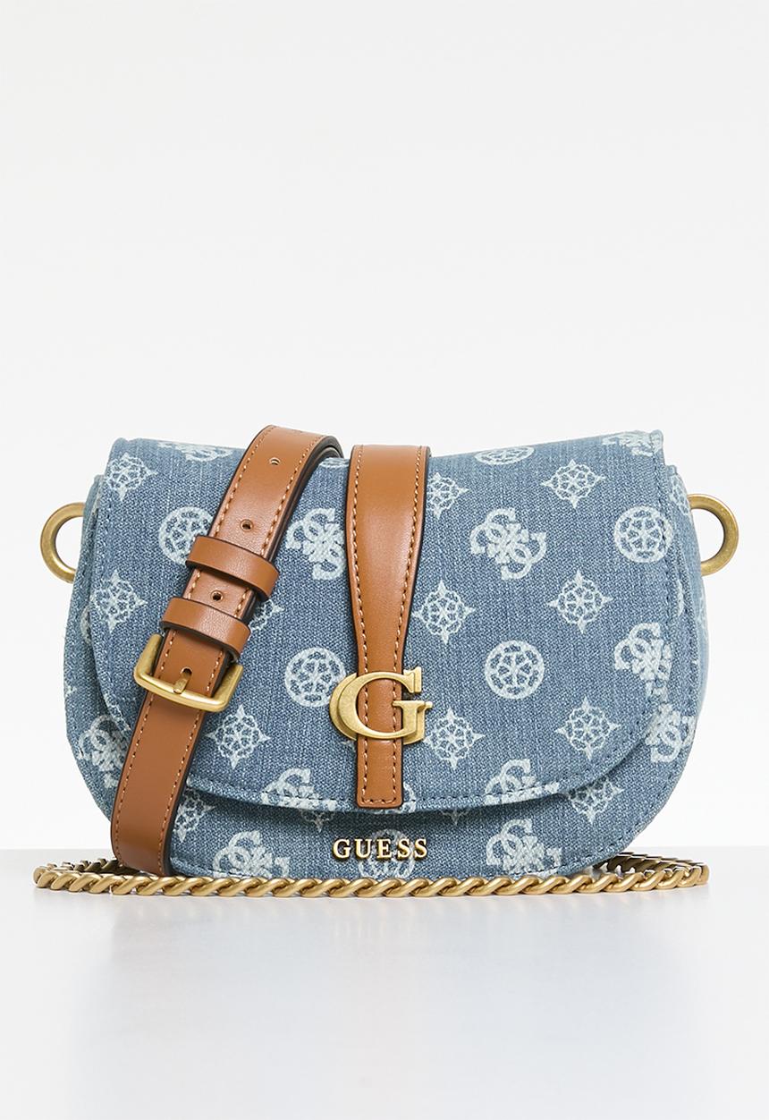 GUESS - Kuba mini crossbody flap-denim logo
