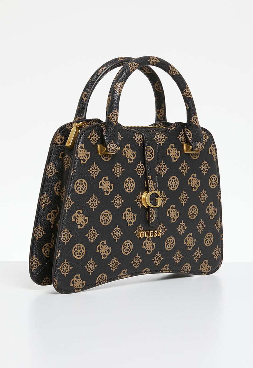 GUESS - Kuba small satchel - mocha logo