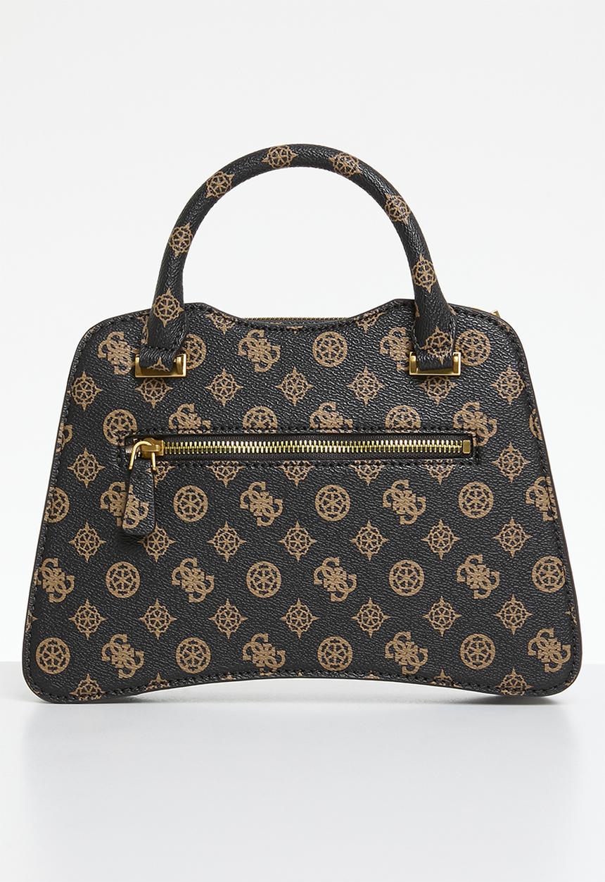 GUESS - Kuba small satchel - mocha logo