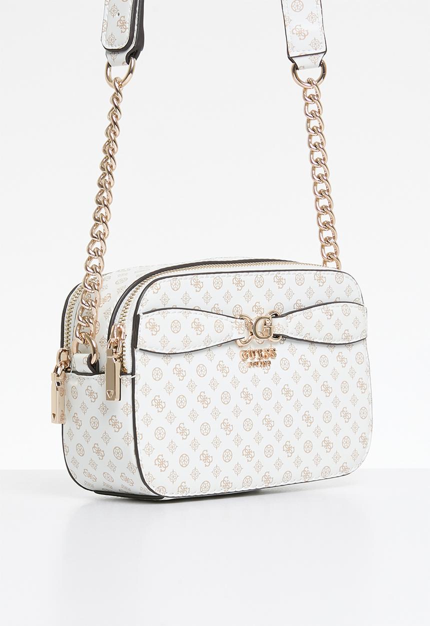 GUESS - Arlena logo camera crossbody-white logo