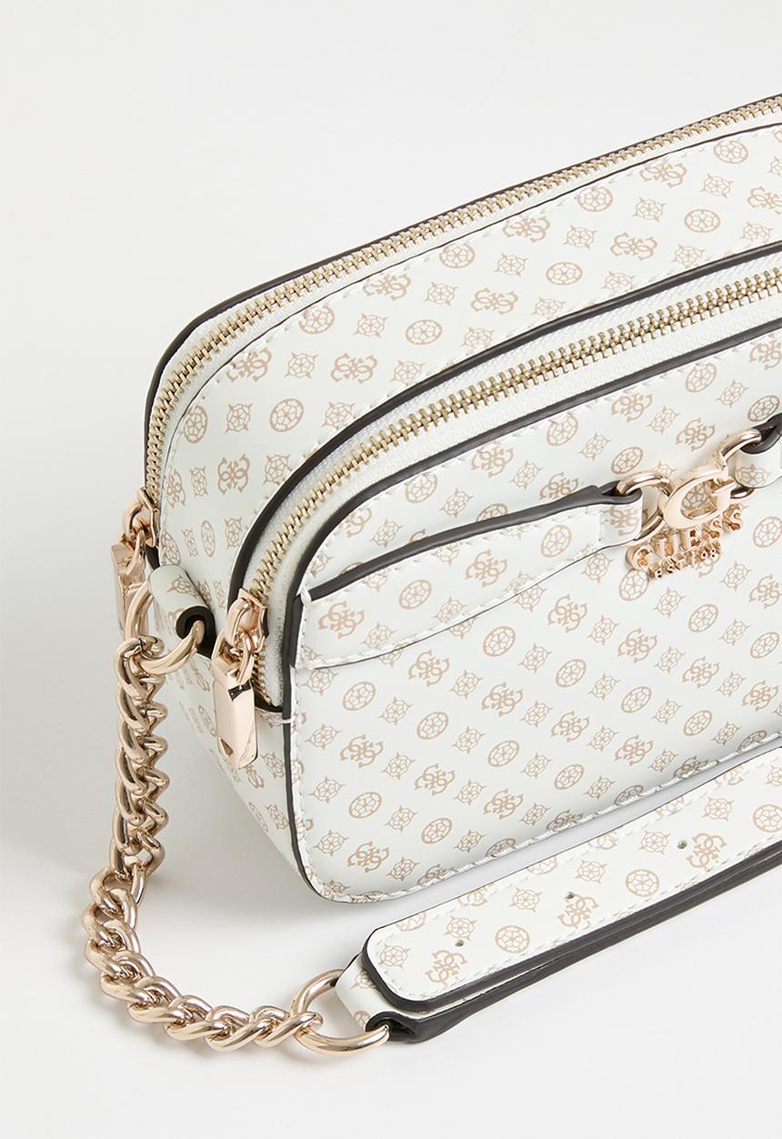 GUESS - Arlena logo camera crossbody-white logo