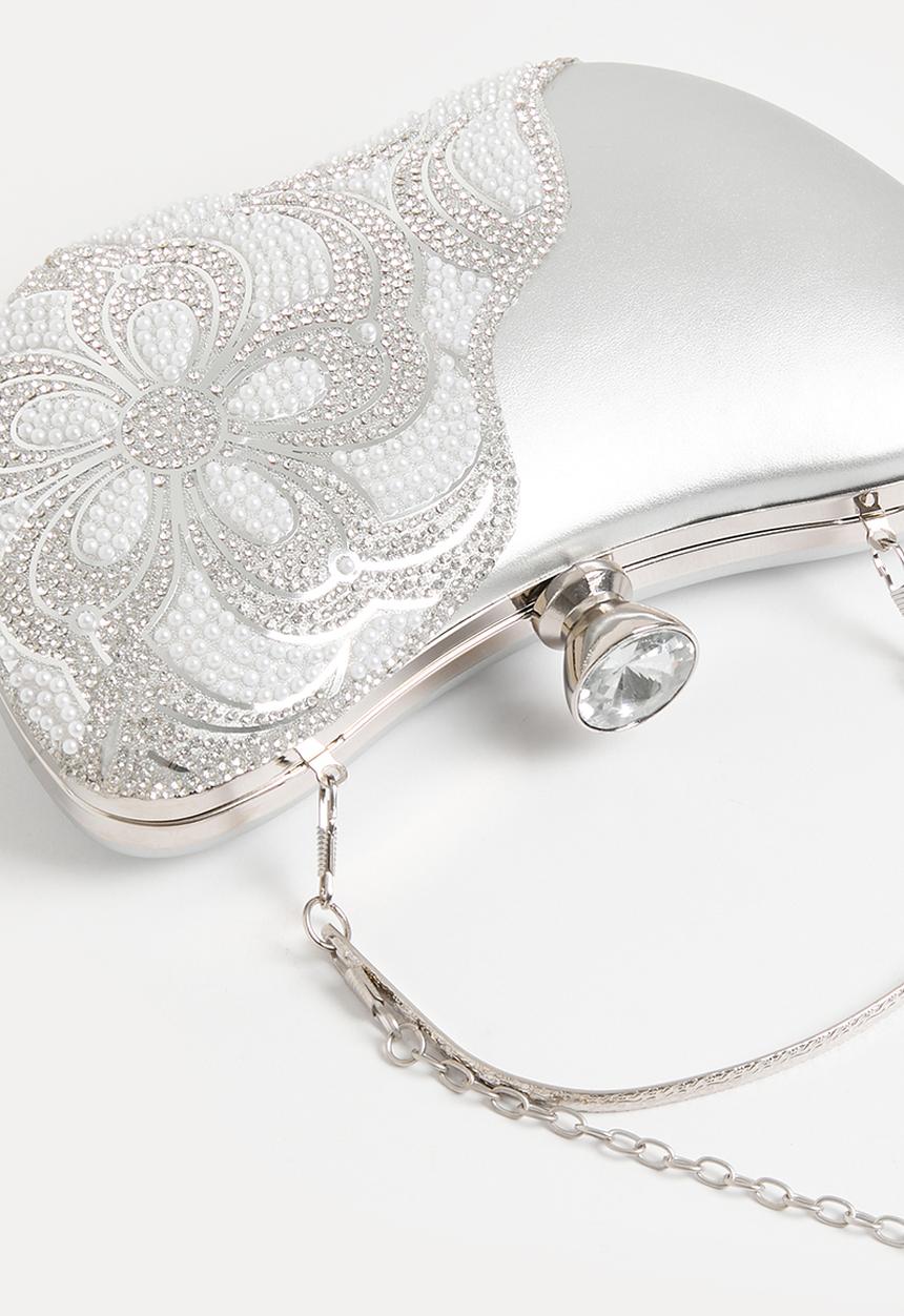 MILLA - Kai clutch bag - silver