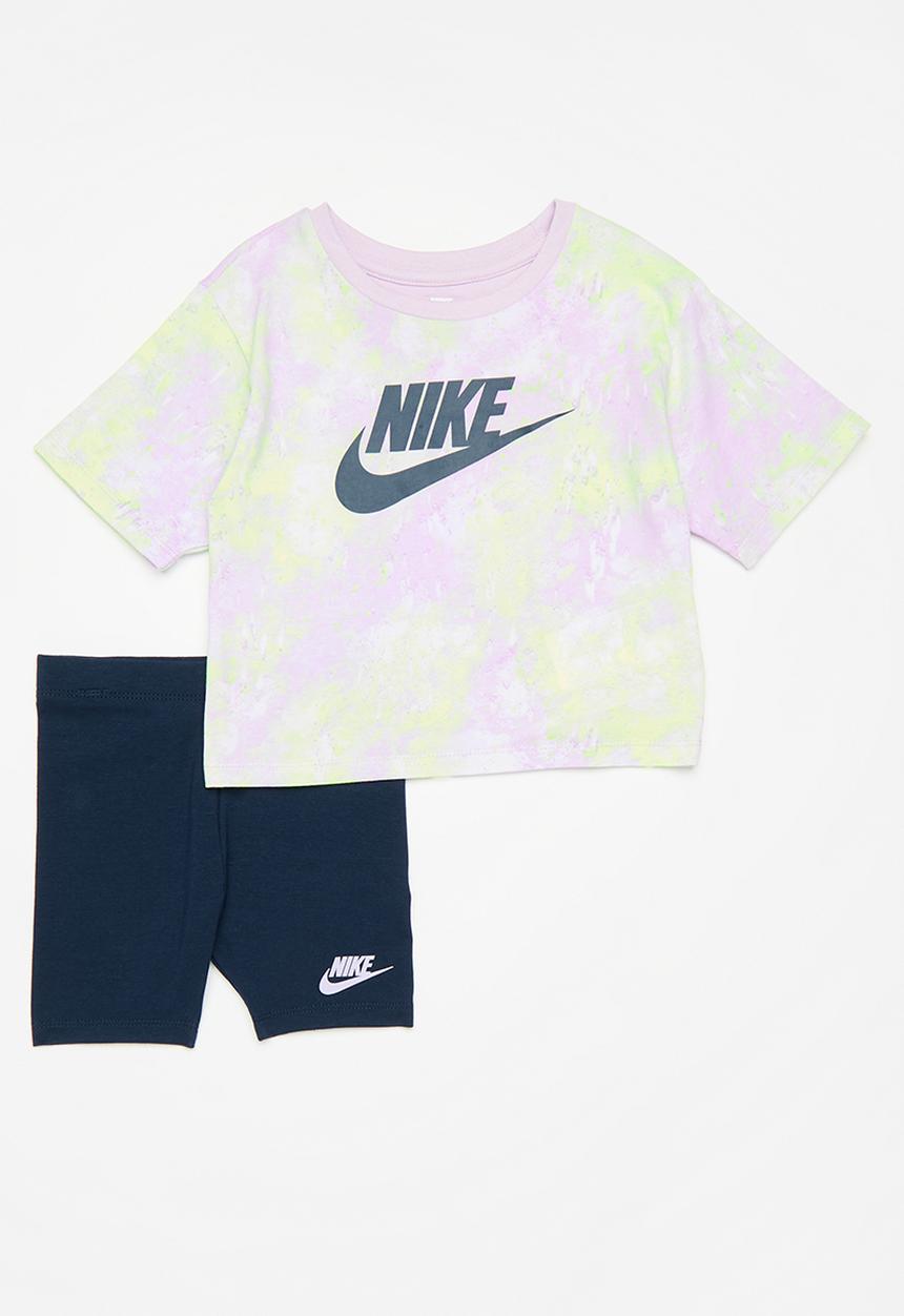 Nike - Nkg boxy tee & bike short - midnight navy
