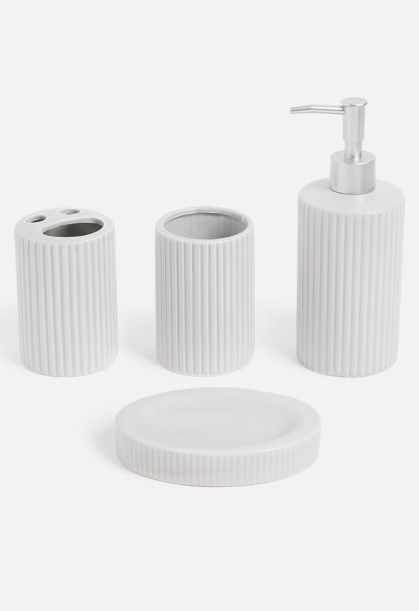 Bathroom Solutions - Molly bathroom accessory set of 4 - grey