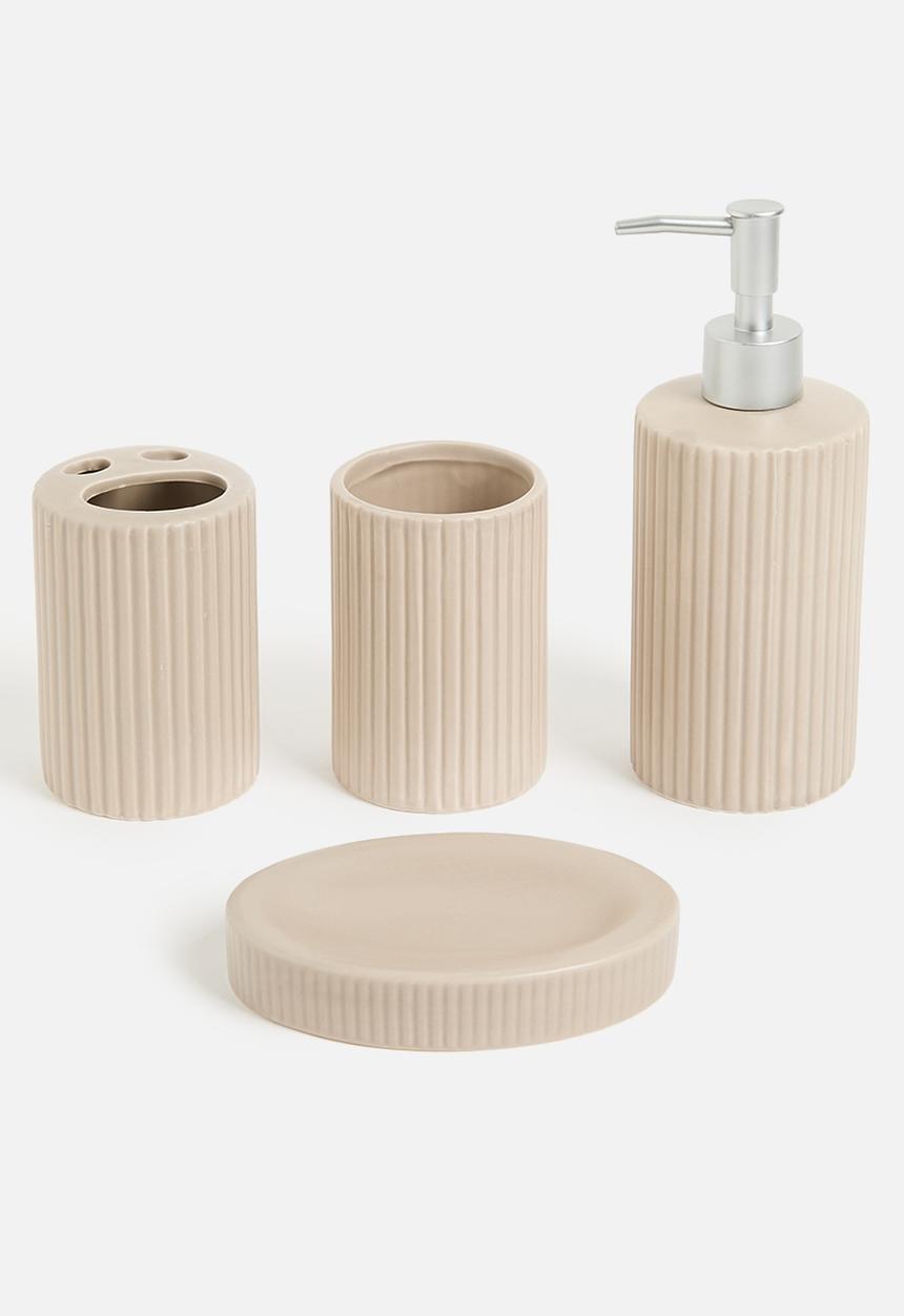 Bathroom Solutions - Molly bathroom accessory set of 4 - taupe