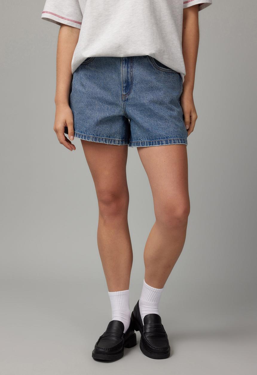 Factorie - 90s Classic Denim Short - Dusty Indigo