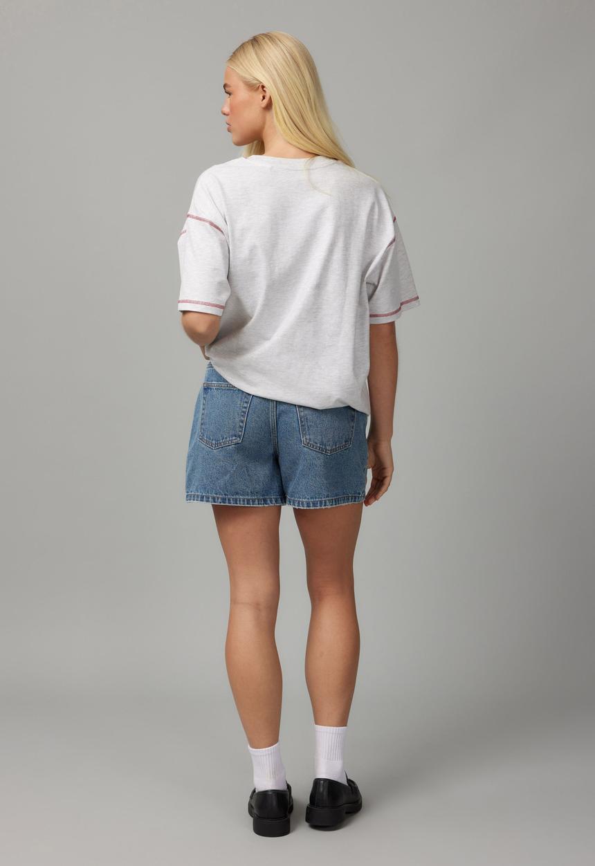 Factorie - 90s Classic Denim Short - Dusty Indigo