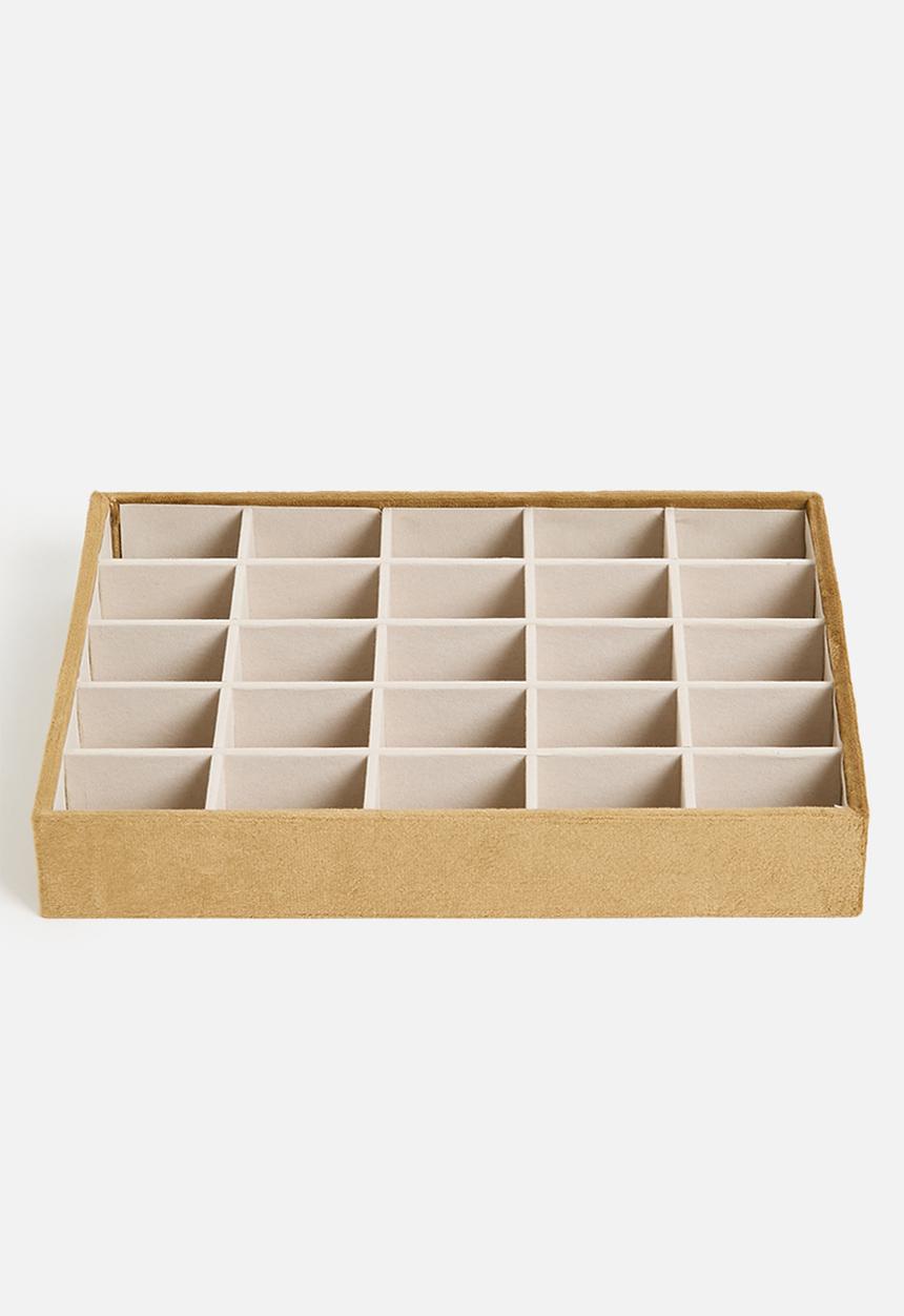 Storage Solutions - Velvet lined jewlery organiser - brown