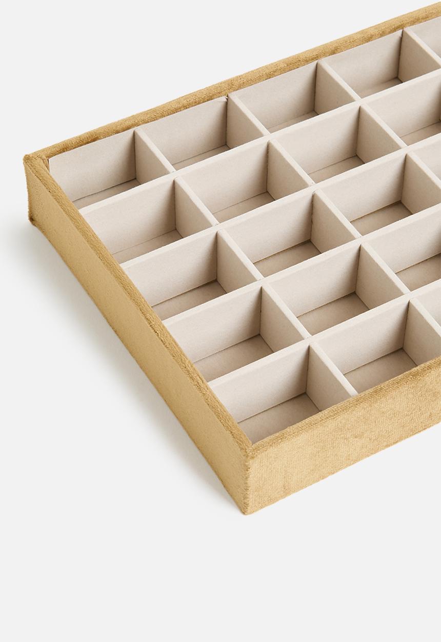 Storage Solutions - Velvet lined jewlery organiser - brown