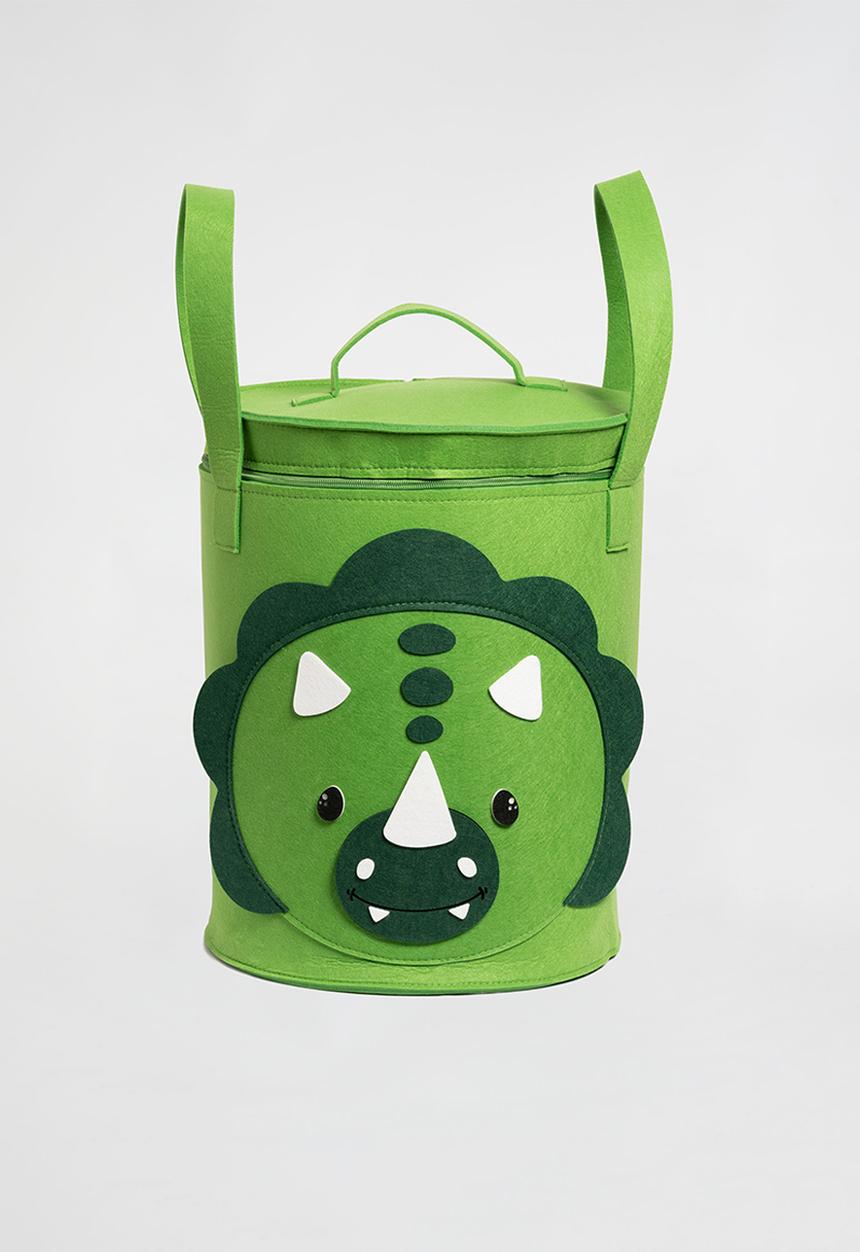 Linen House - Dino storage basket - Green