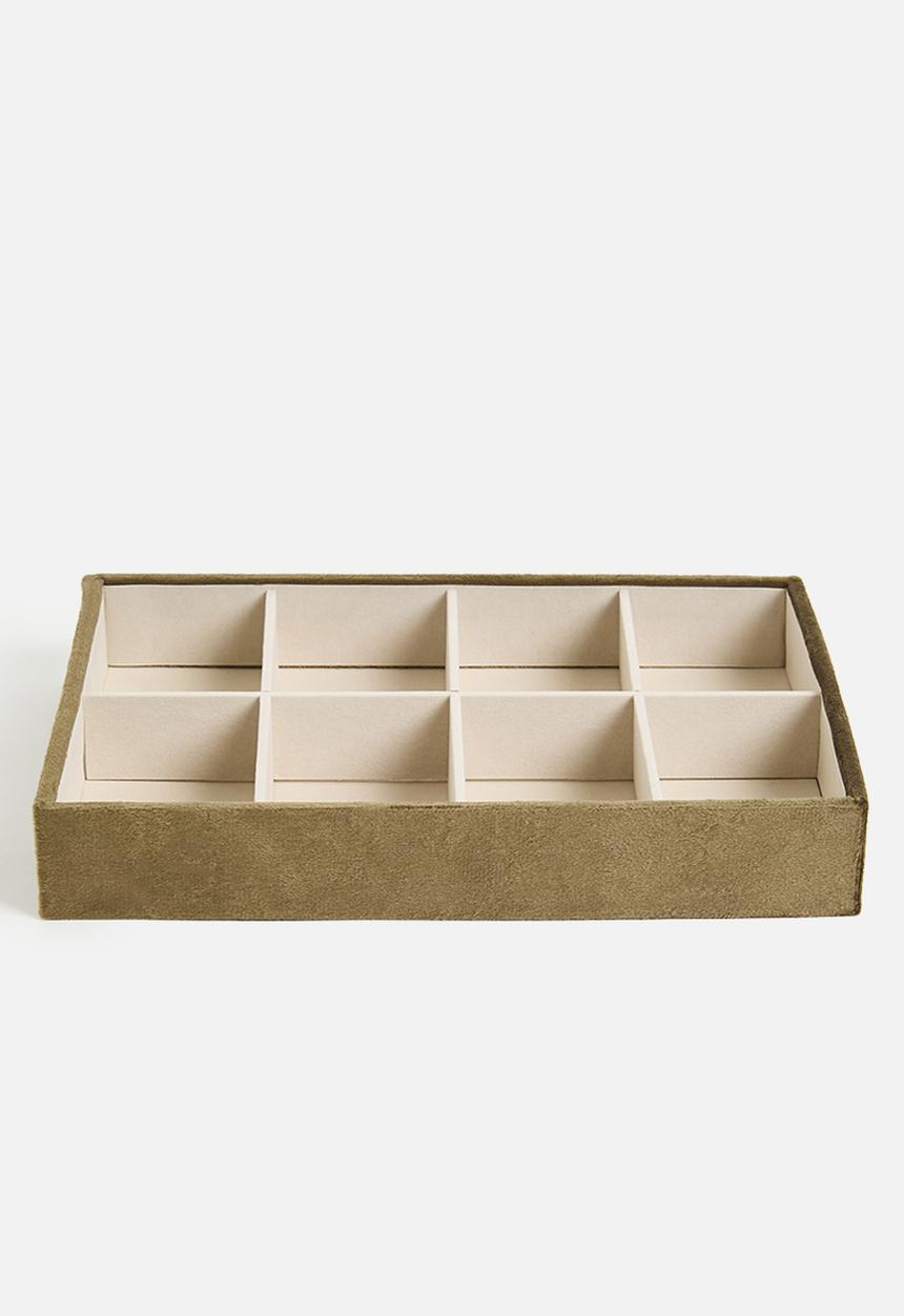 Storage Solutions - velvet lined jewlery organiser - bronze