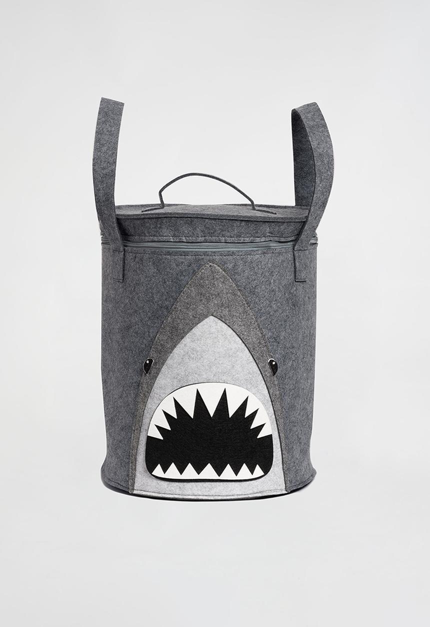 Linen House - Shark storage basket - charcoal