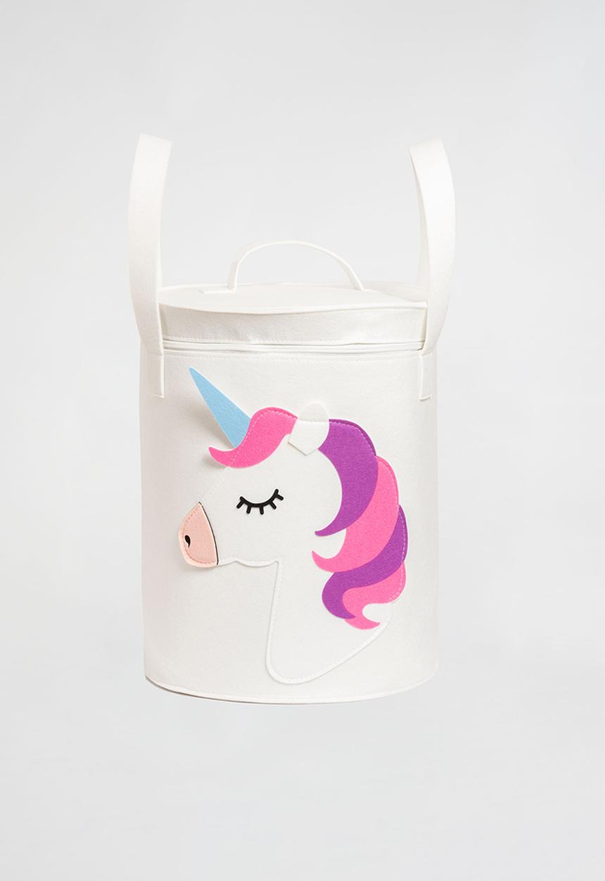 Linen House - Unicorn storage basket - natural