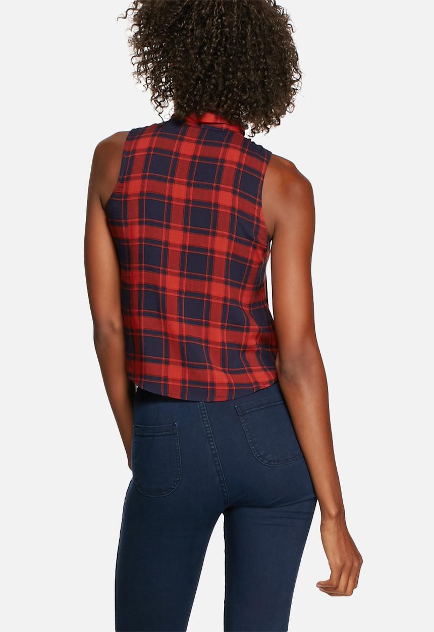 Glamorous - Check Sleeveless Top