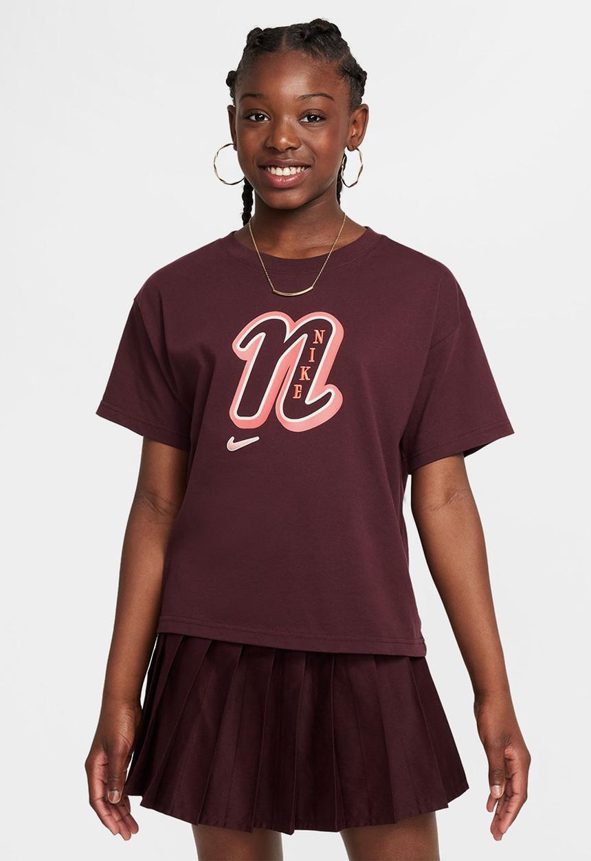 Nike - G nsw tee graphic star - burgundy crush
