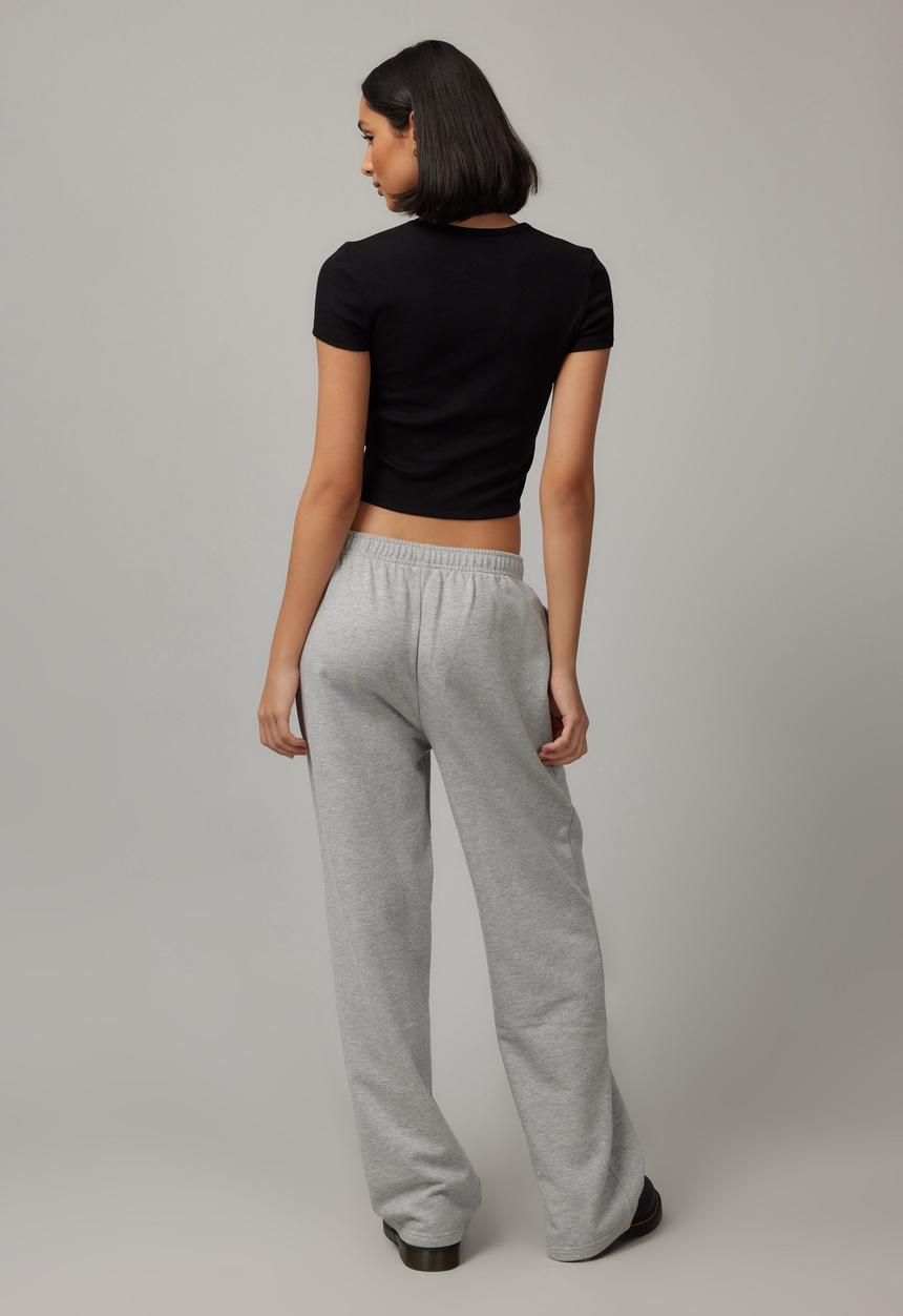 Factorie - Graphic Straight Leg Trackpant - Grey Marle/Ny Phantom