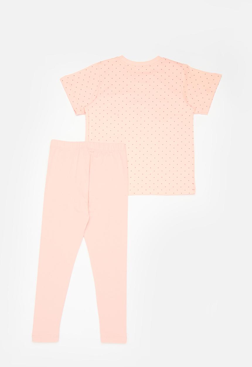 Pop Candy - Printed top and legging set-pink