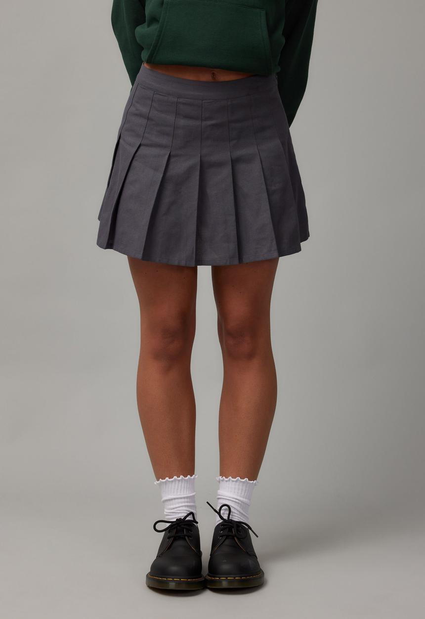 Factorie - Pleated Skirt - Charcoal