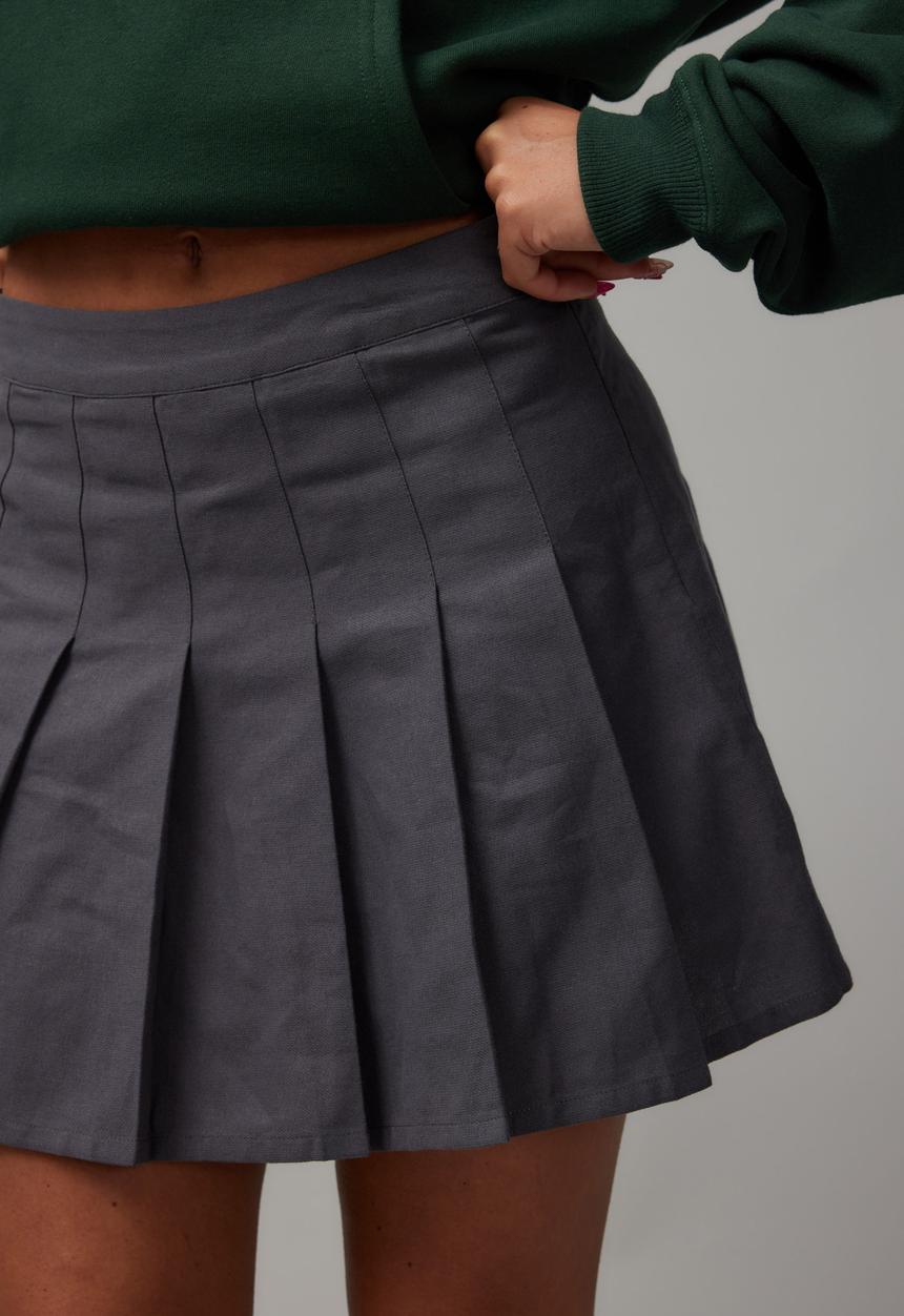 Factorie - Pleated Skirt - Charcoal