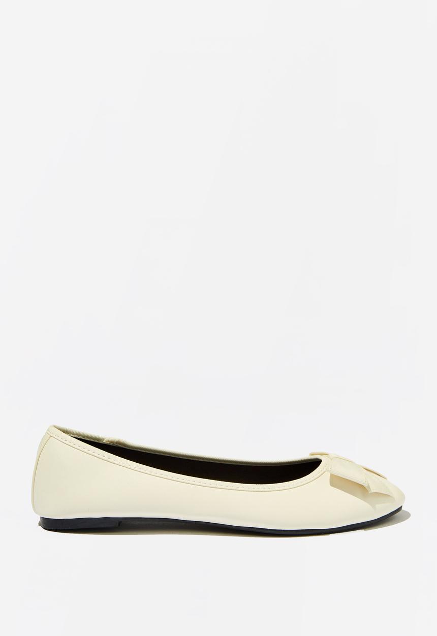 Cotton On - Emma bow ballerina - vanilla smooth