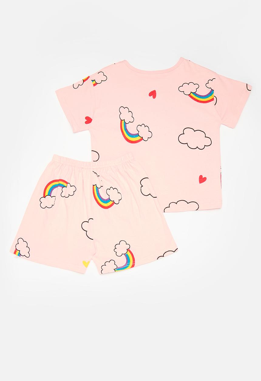 Pop Candy - Rainbow print pj set - pink