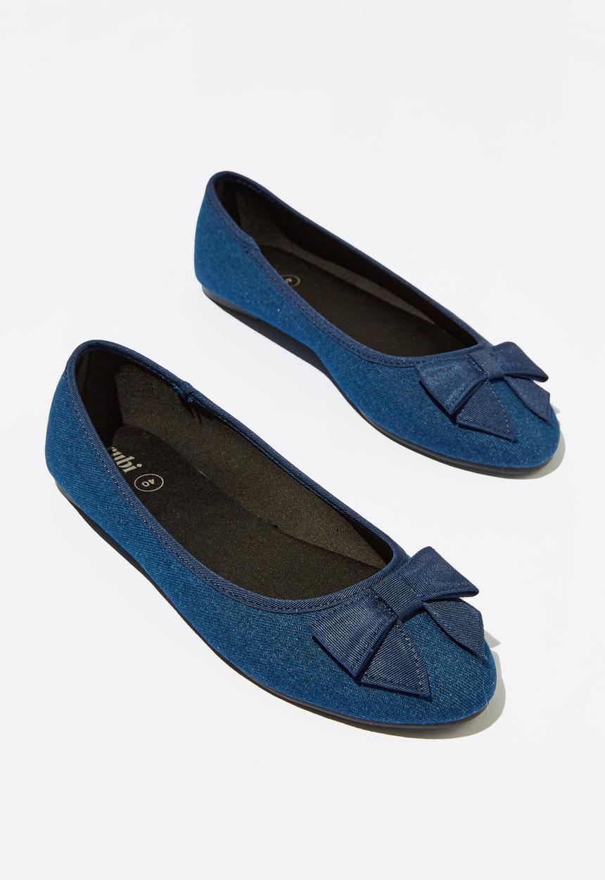 Cotton On - Emma bow ballerina - denim