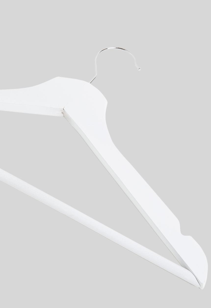 Storage Solutions - Basic wood clothes hanger set of 4 - white