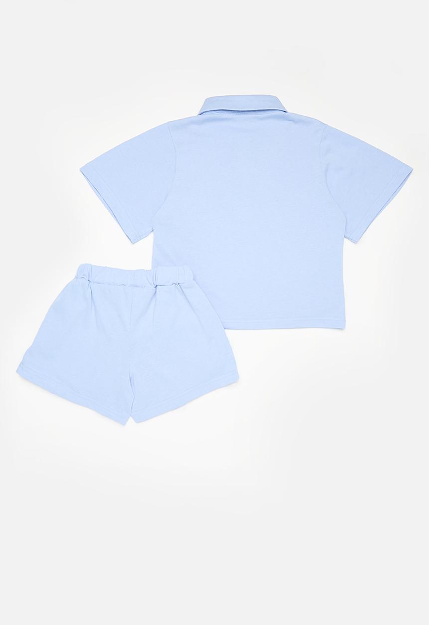 Pop Candy - Golf shirt and short set-blue