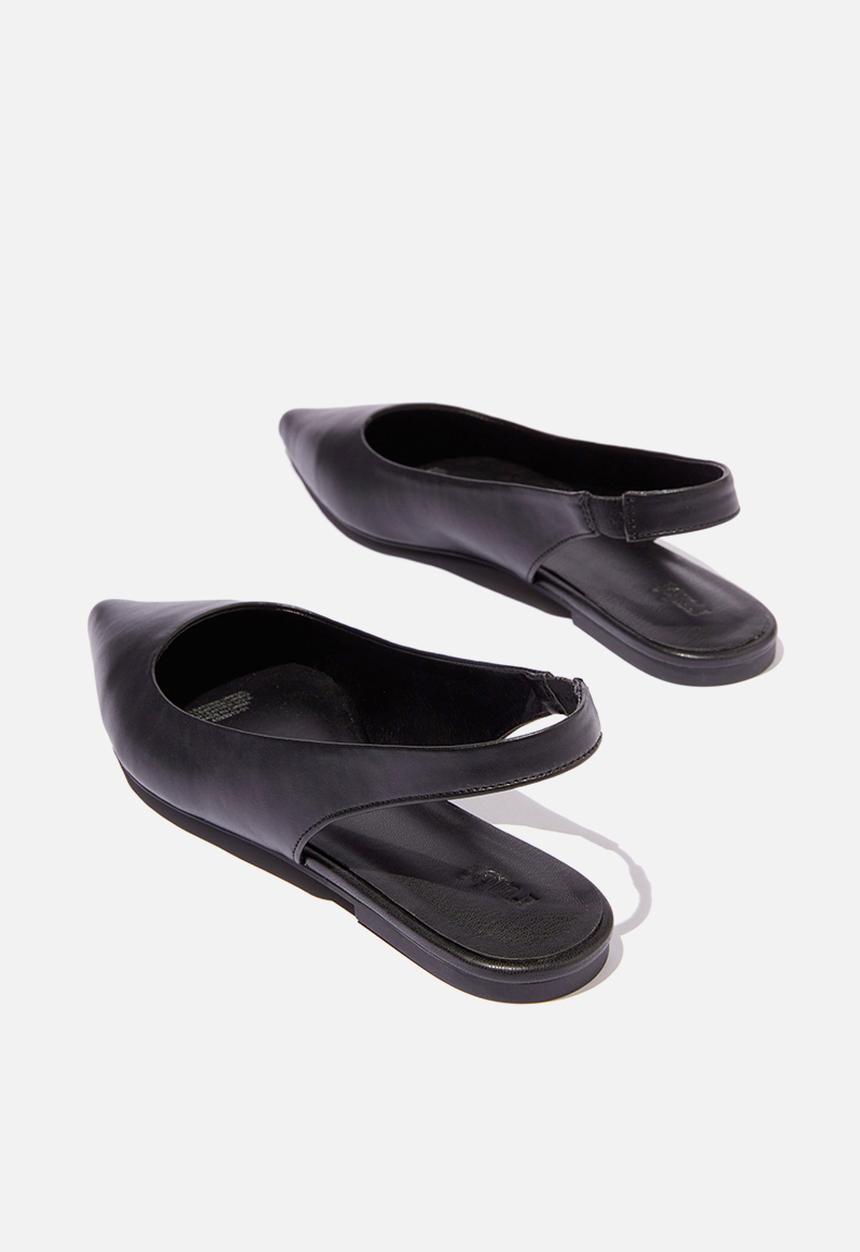 Cotton On - Zadie slingback point - black smooth