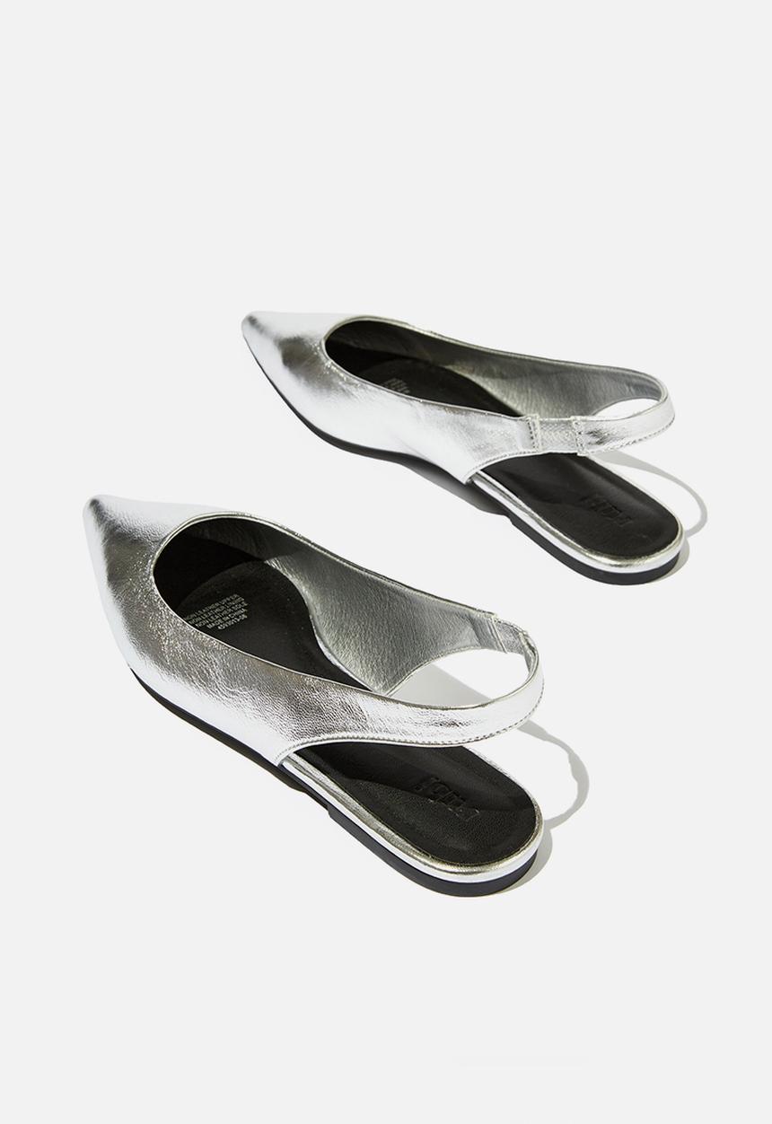 Cotton On - Zadie slingback point - silver textured