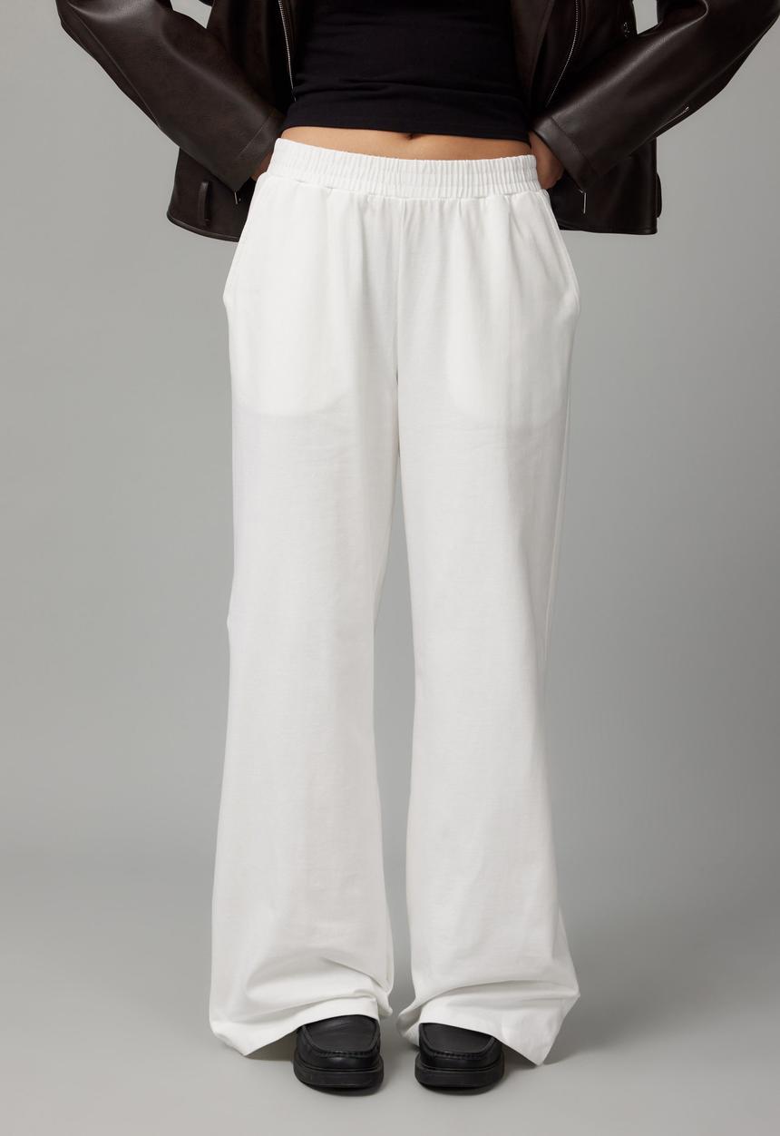 Factorie - Wide Leg Trackpant - Vintage White